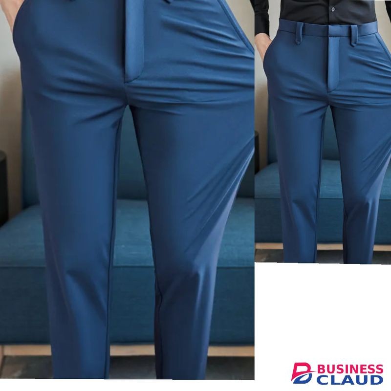 Official Trouser Pant -Blue-Slim Fit Office Wear Men
