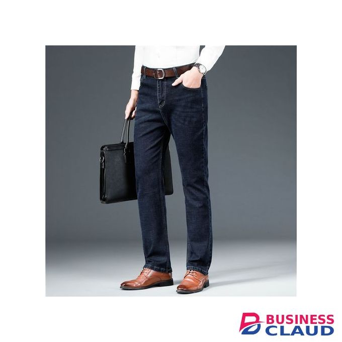 Men's Slim Fit Straight Casual Jeans