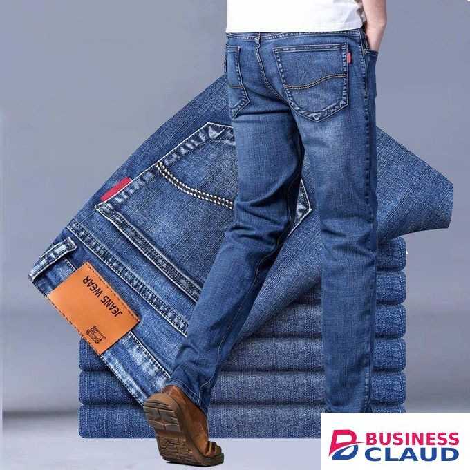 Smart Fit Office-Ready Style Men’s Blue Business-Casual Jeans