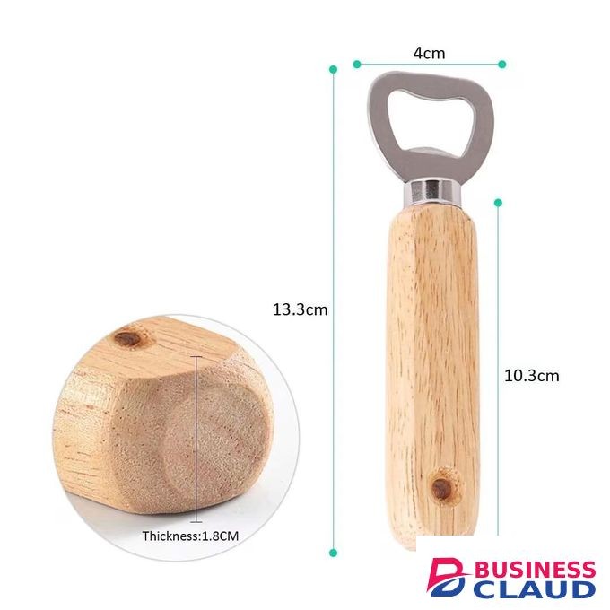 Bottle Opener with Wooden Handle