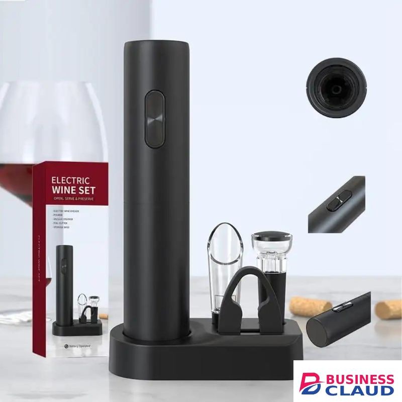 Battery Powered Wine Opener Set with Stand