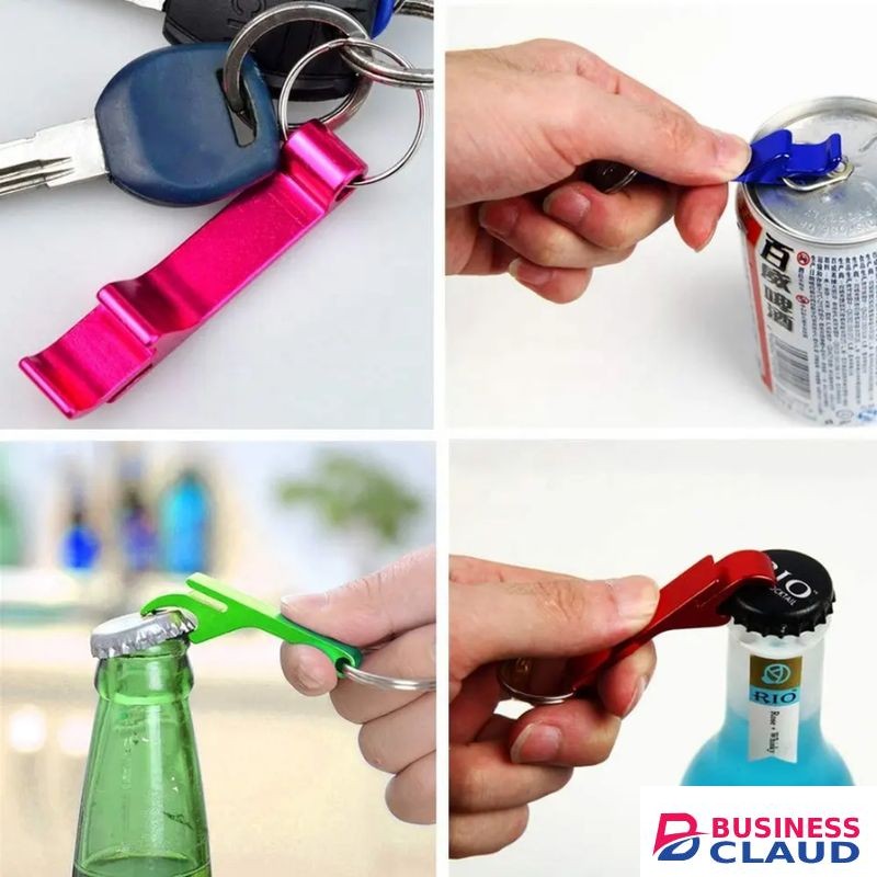 Red Bottle Opener Can Keychain Keyholder Aluminium Beer Can