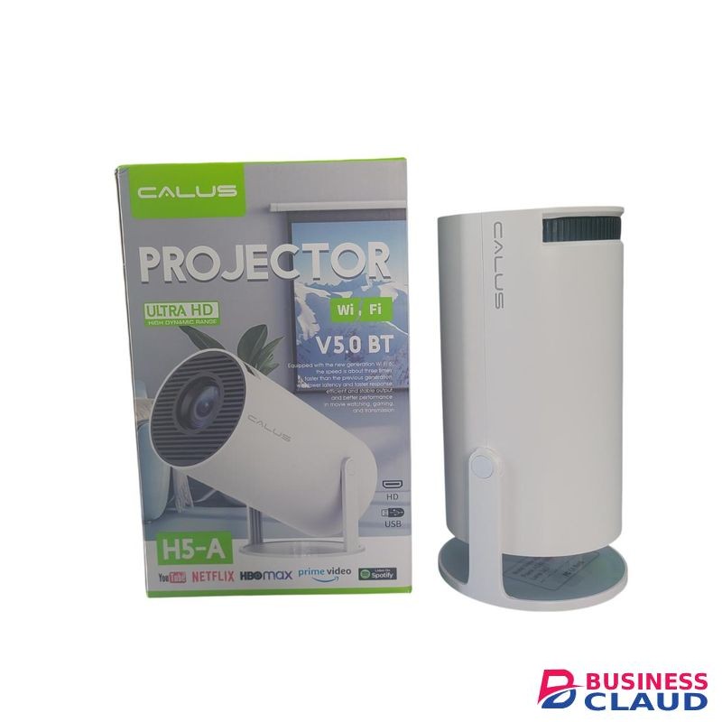 CALUS H5-A Android Mini Projector WiFi & Bluetooth 4KSupport Portable Smart Home Theater