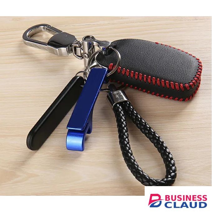 Blue Bottle Opener Can Key Chain Holder Ring Metal Gift