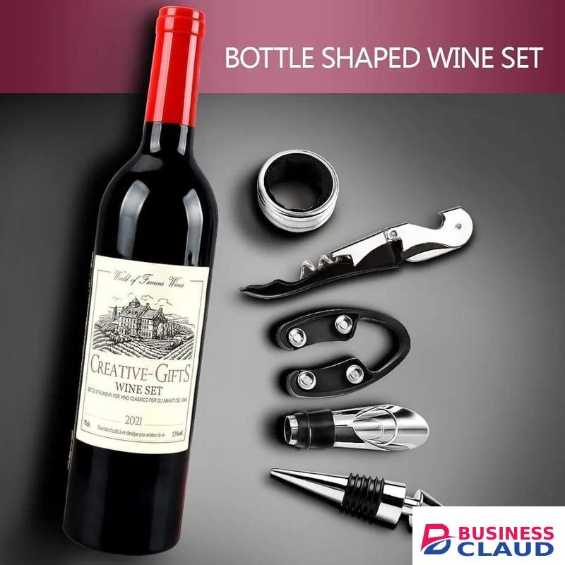 Wine Bottle Shape Wine Corkscrew Bottle Opener Set