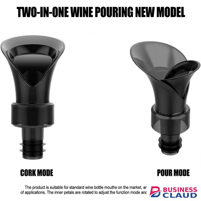 Wine Stopper 2 In 1 Rotation Open & Close Petal Pourer Dispenser Universal Aerator Decanter Bottles Wines Red White Alcohol Save Drop Bottle Vodka Gin