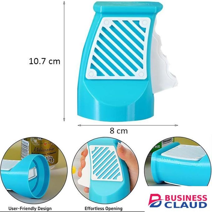3D Printed Beverage Can Opener - Quick and Easy Tool for drinks, Soda, and Pull-Tab Cans - for Women with Long or Acrylic Nails (Blue)