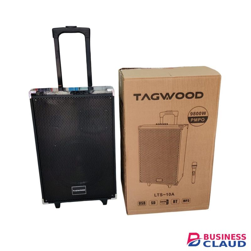 TAGWOOD 10A 10" Inches Powerful Bluetooth Trolley Speaker with Microphone
