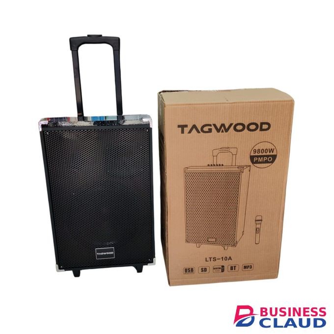 TAGWOOD 10A 10" Inches Powerful Bluetooth Trolley Speaker with Microphone