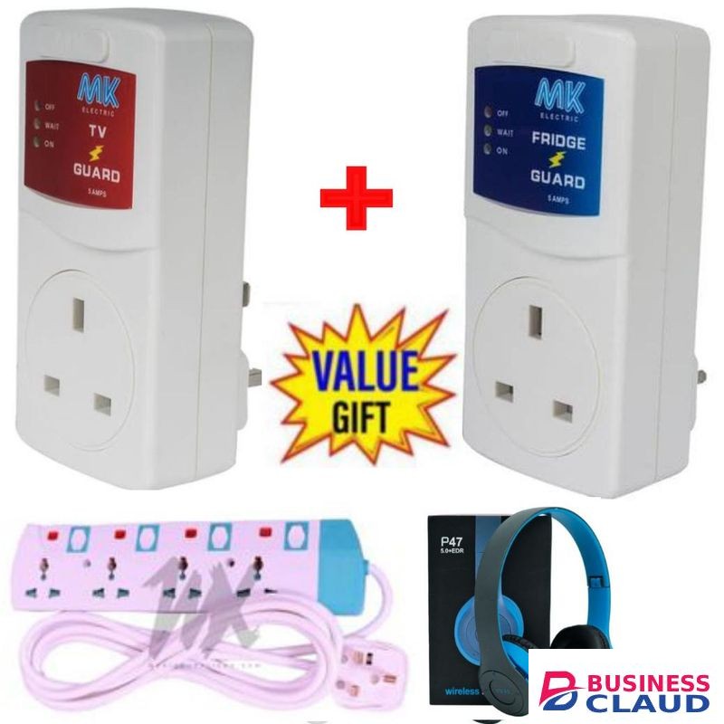 MK QUALITY TV GUARD FOR DIGITAL SMART TV +FRIDGE GUARD +FREE 4WAY EXTENSION +Headphones