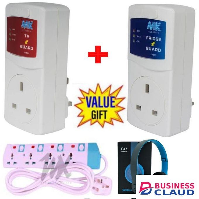 MK QUALITY TV GUARD FOR DIGITAL SMART TV +FRIDGE GUARD +FREE 4WAY EXTENSION +Headphones