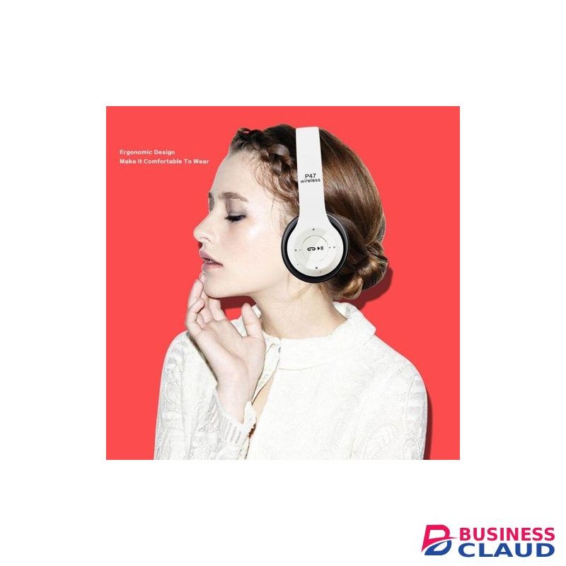 P47 Foldable Wireless Bluetooth Headphones With FM