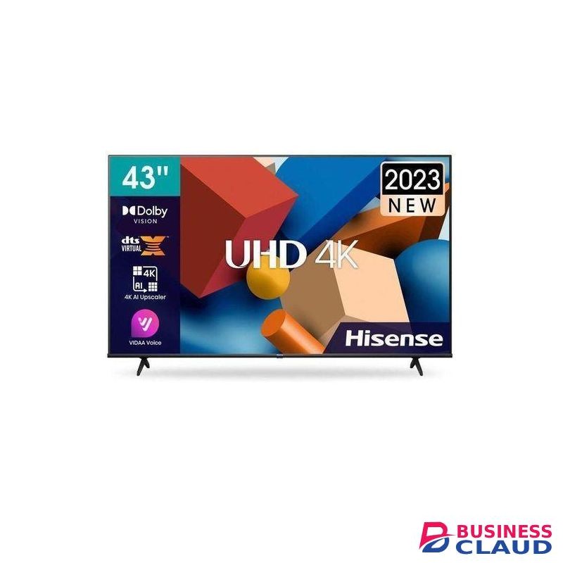Hisense 43"Inch, A6 Series, 43A6, Frameless, UHD 4K, Smart TV-NETFLIX,YOUTUBE,PRIMEVIDEO,NATURAL COLOR ENHNANCER-BLUETOOTH