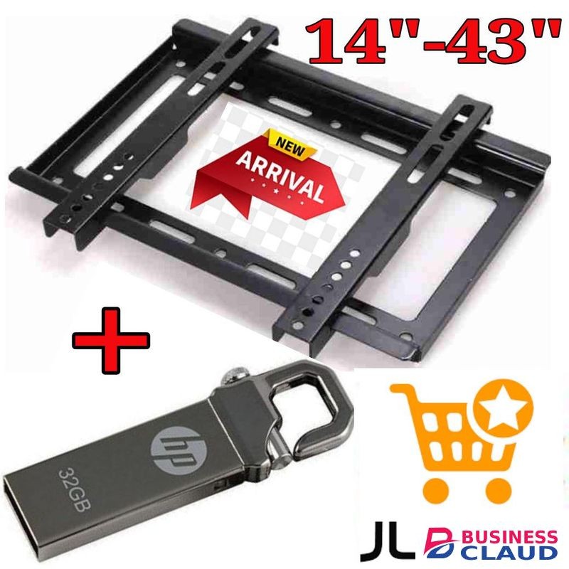 14,22,24,32,39,40,42 And43 Inch TV Wall Mounting Bracket +Free HP 32GB Flash Disk.