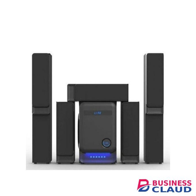 Nobel Home Theatre Speaker 5.1CH System 80W R.M.S Sub Woofer P.M.P.O 22000W Bluetooth Radio F.M/Aux Ready Super Bass Surround Sound Remote Control & LED Light