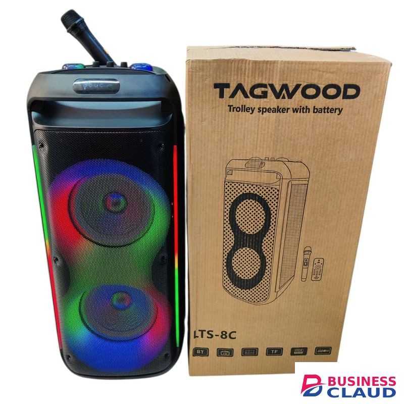 TAGWOOD LTS-8C Rechargeable Portable Bluetooth Trolley Speaker with Microphone