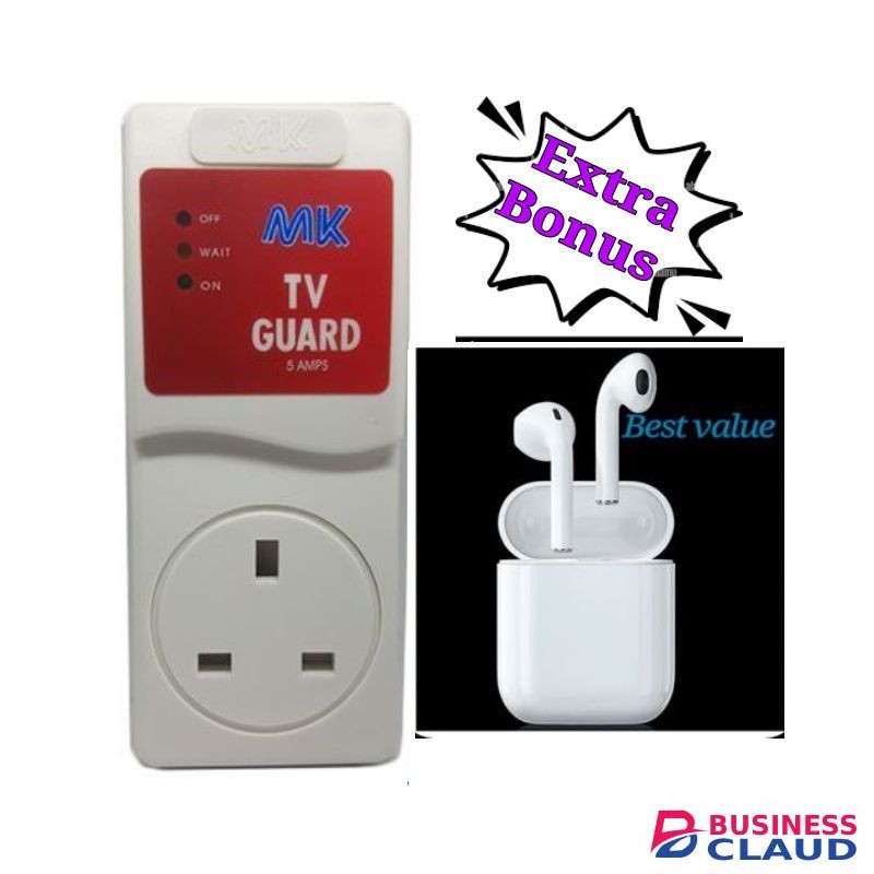 MK TV Guard + Bluetooth Wireless Earphones/Earbuds.