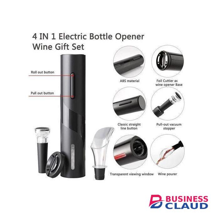 Battery Operated Wine Opener Set – Complete Wine Accessories Kit