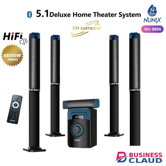 Nunix 5 In 1 Deluxe Home Theater System