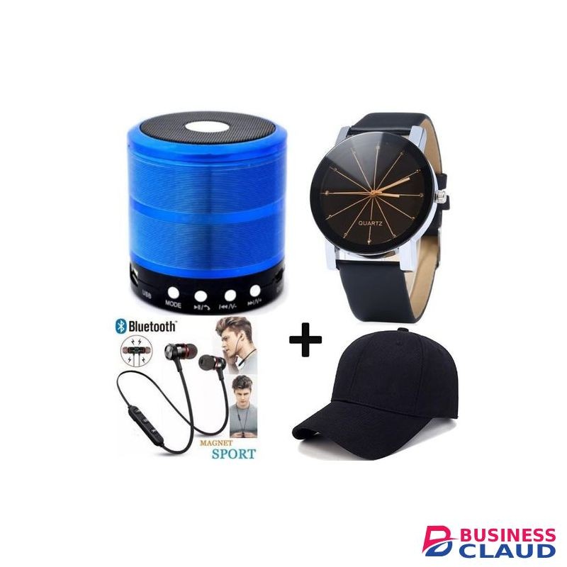 Robot Wster Mp3 Radio Mini Portable Bluetooth Speaker+Cap+ Watch +BT Earphones