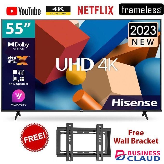 Hisense 55” 4K UHD LATEST RELEASE MODEL,VOICE CONTROL,WI-FI,FRAMELESS,4K HDR