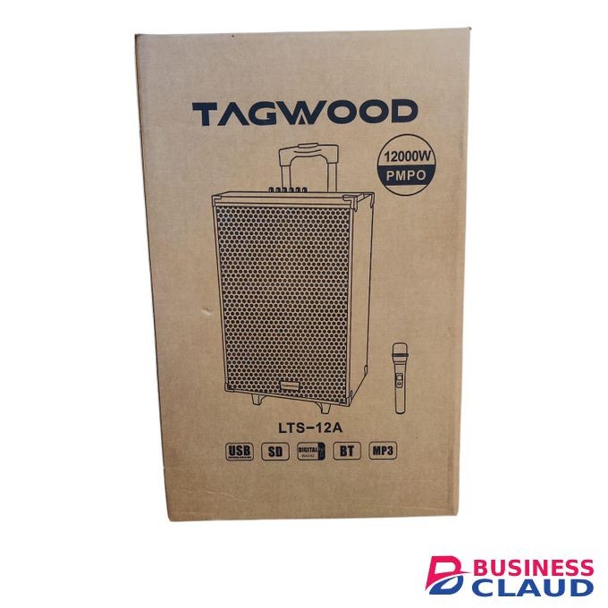 TAGWOOD 12" Powerful Trolley Speaker/ Portable Party Speaker with Microphone