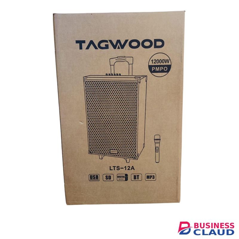 TAGWOOD 12" Powerful Trolley Speaker/ Portable Party Speaker with Microphone