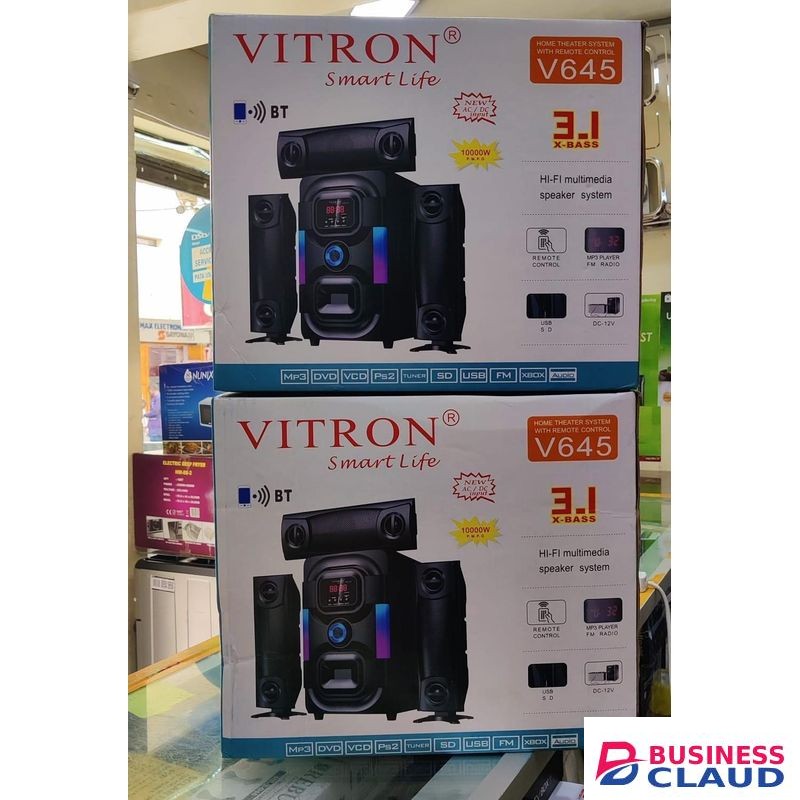 Vitron Multimedia Bluetooth Woofer – Powerful Bass, USB/SD/FM