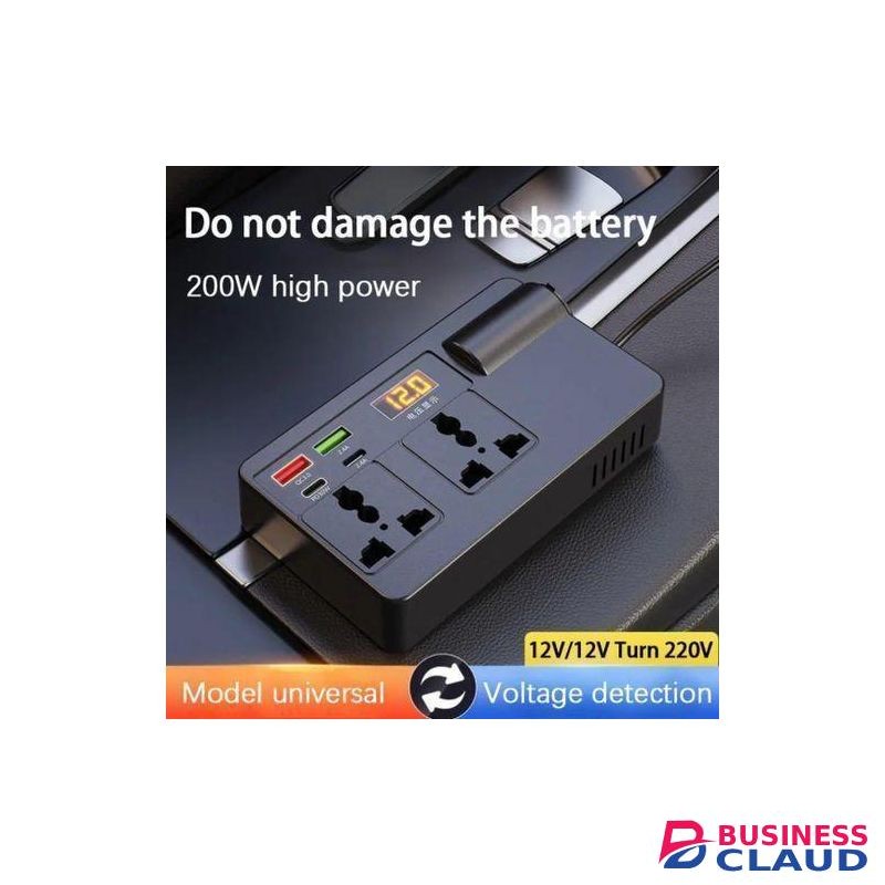 Car Portable 200W car power Inverter dc to ac 12v to 110V -220V to charge laptop, phones and other electronics