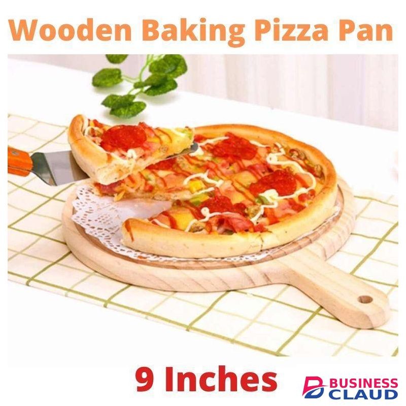 Bamboo Pizza Board Plate 50x35cm Large Wooden Serving Tray for Pizza, Bread, Cheese, Kitchen Countertop, Eco-Friendly, Durable, Non-Slip, Heat-Resistant, Easy to Clean