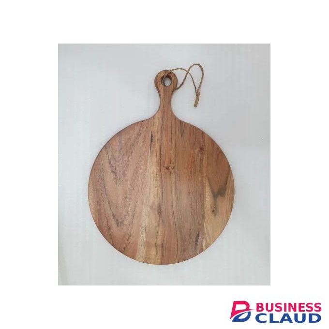 12 inches by 10 inches olive hardwood round chopping board