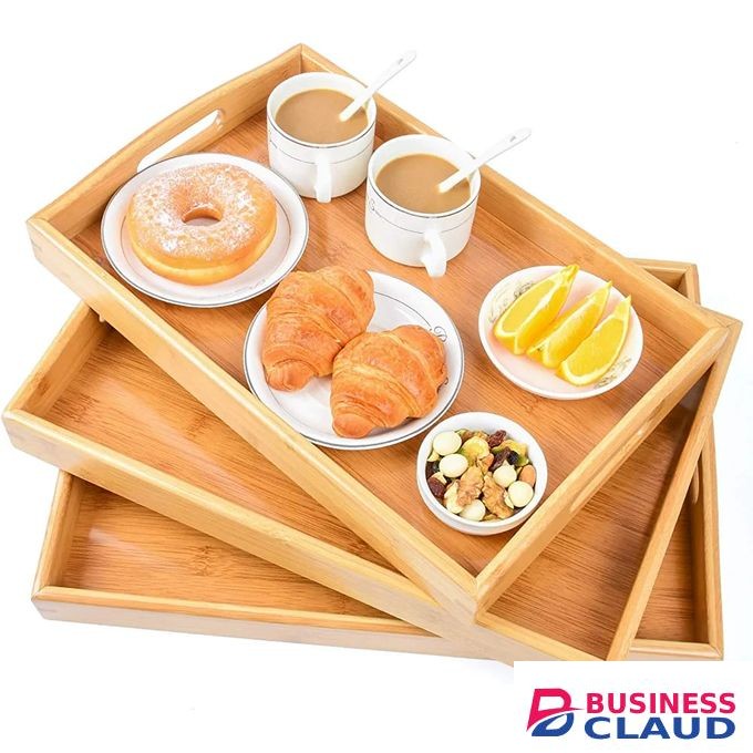 Bamboo Serving Tray - Set Of 3