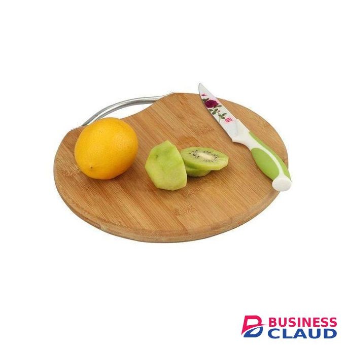 Bamboo Round Wooden Chopping Board Cutting Board with Handle