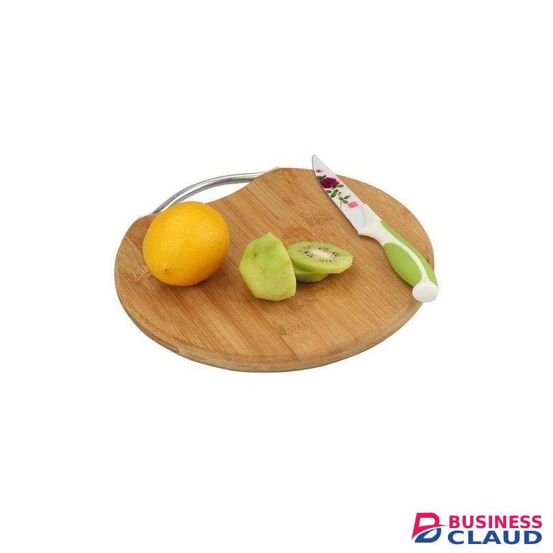 Bamboo Round Wooden Chopping Board Cutting Board with Handle