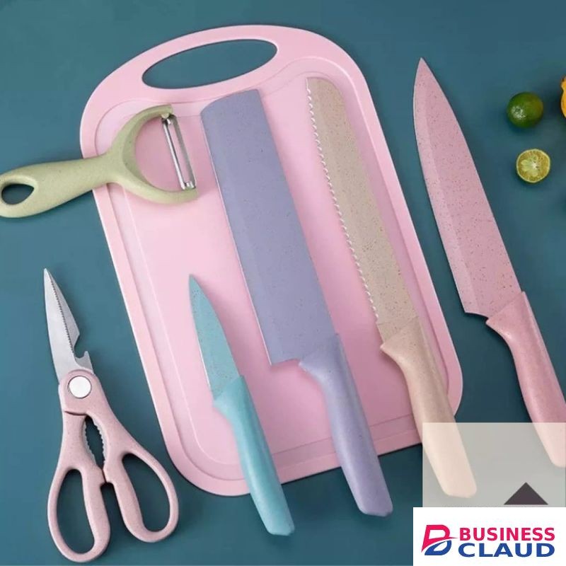 7pcs Knife Set With A Chopping Board And Stand