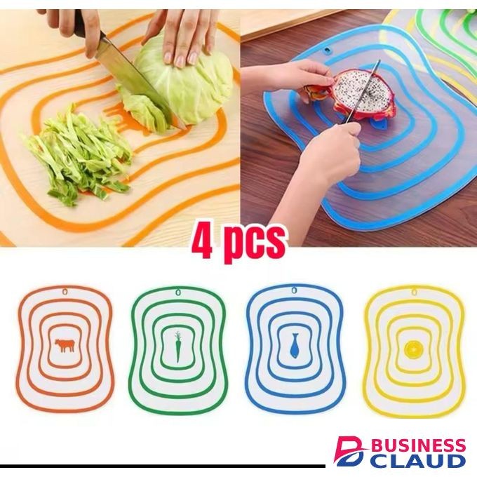 4-Piece Non-Slip Chopping Boards Set – Premium Kitchen Cutting Mats