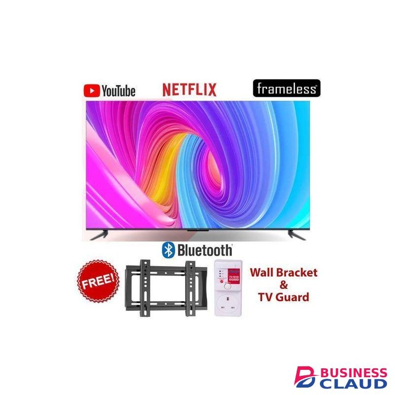 TCL 32" inch QLED TV,32S5 S-Series, FHD/HD HDR Smart Android Google TV, Netflix, YouTube, Bluetooth Connectivity,Wifi Connectivity,Inbuilt Decoder – Black (1YR WRTY)+FREE TV Guard+Wall