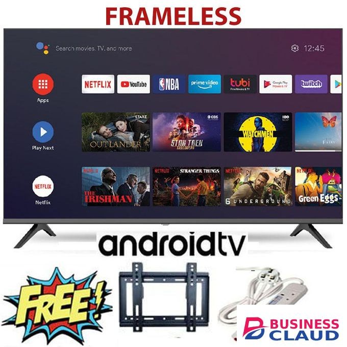 TCL ,32" Inch FRAMELESS SMART GOOGLE ANDROID TV ,Bluetooth-Enabled+Wall Bracket+Extension