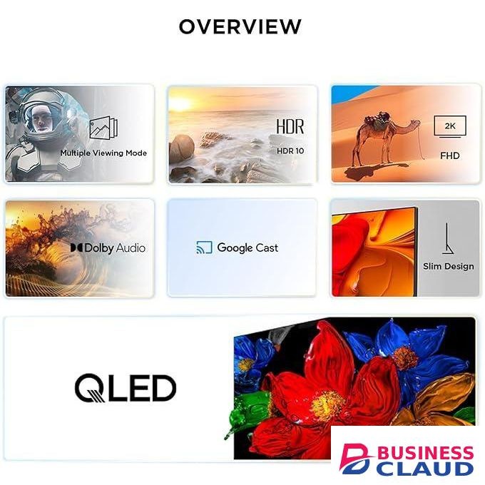 TCL 32S5K 32" QLED HDR Smart Google Television – Dolby Audio, WiFi Streaming, Ultra Slim Frameless Design+FREE BRACKET+TV GUARD+EXTENSION