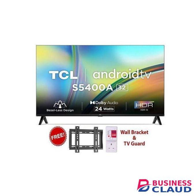 TCL 32 Inch-S5400 Model-Smart Android LED TV-BLUETOOTH 5.0+FREE BRACKET+GUARD