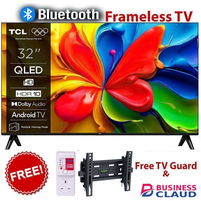 TCL 32" Inches 32S5K QLED TV,Frameless,Metallic Bezel-less+FREE GIFTS