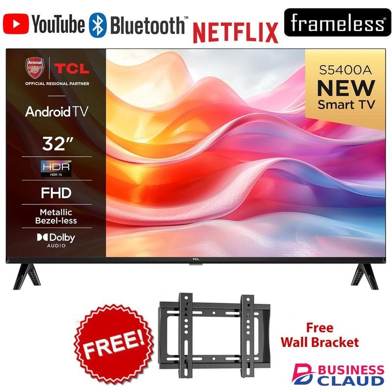 TCL S5400,32" Inch,Google/Android TV,Bluetooth,FHD TV/NETFLIX+FREE TV BRACKET