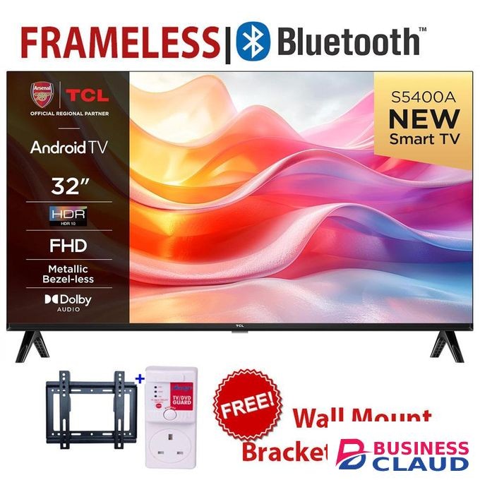 TCL S5400S,32" Inch,Google/Android TV,Bluetooth,Full HD TV/NETFLIX+FREE BRACKET+TV GUARD