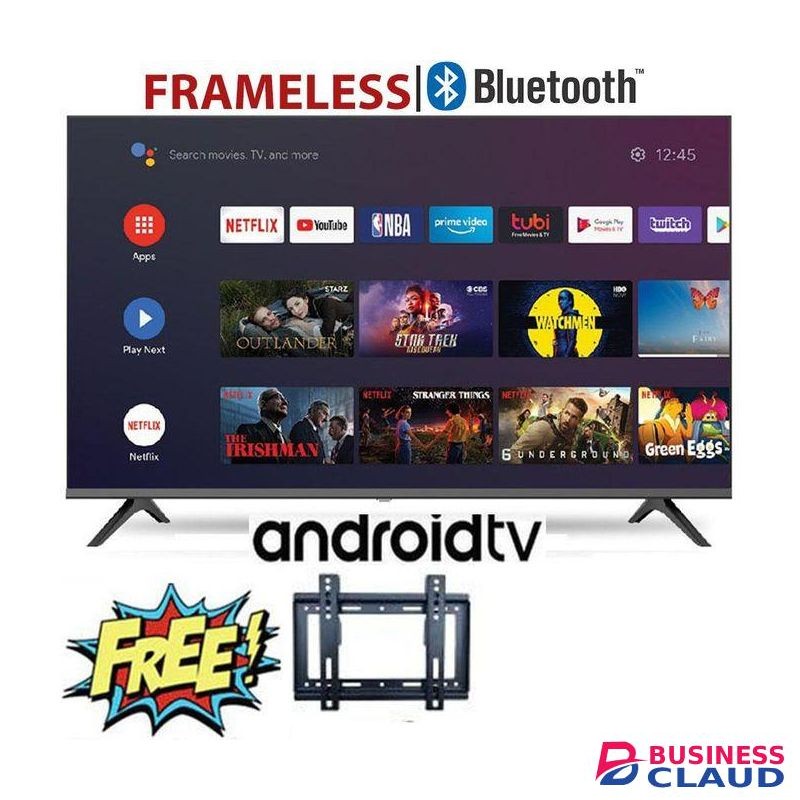 CTC 32"InchFrameless Smart Android TV Inbuilt Decoder NetflixYoutube Appstore+Free Bracket