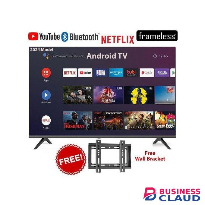 CTC 32"inch Framelss BLUEOOTH ENABLED Television Smart Android TV,Netflix,Youtube (1 YEAR WARRANTY)+FREEBRACKET