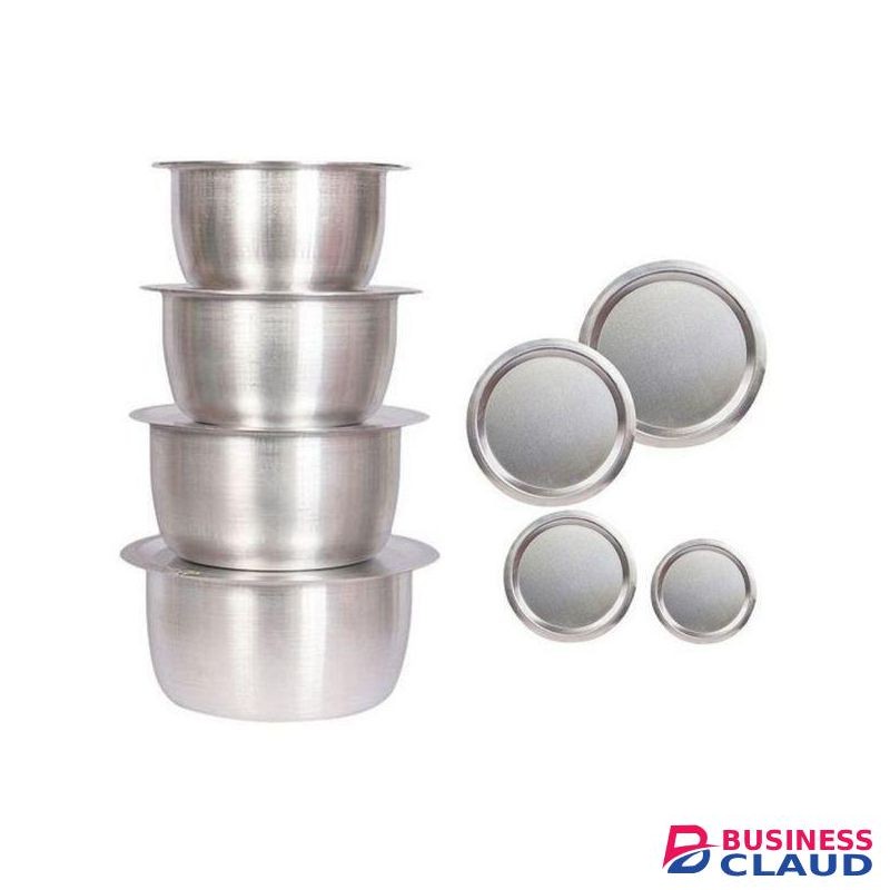 Aluminium Quality 4PCS Sufuria With LIDS