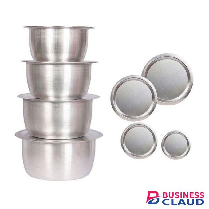 Aluminium Quality 4PCS Sufuria With LIDS