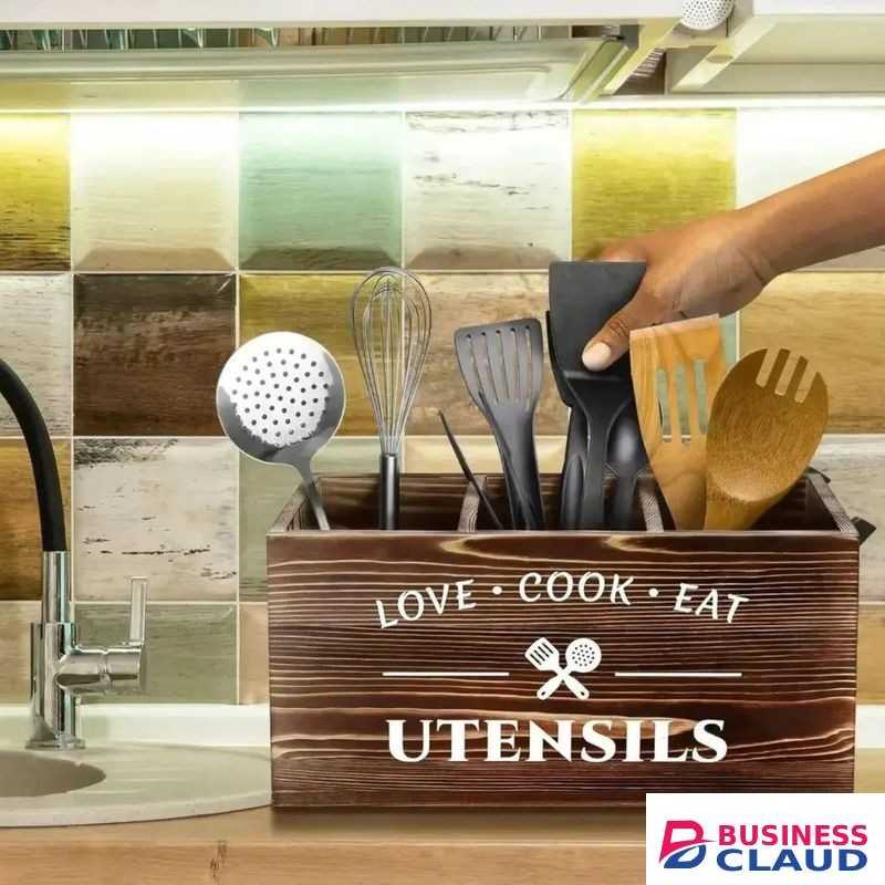 Rustic Wooden Cutlery Box