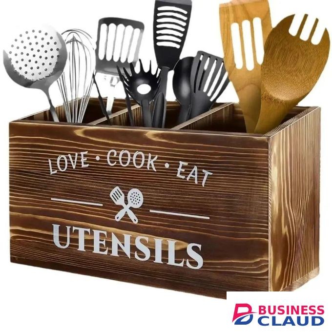 Rustic Wooden Cutlery Box