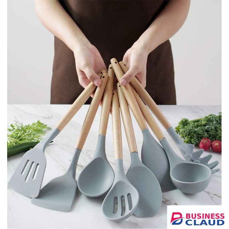 12pcs Non-stick Silicone Cookware/ Serving Spoons Set